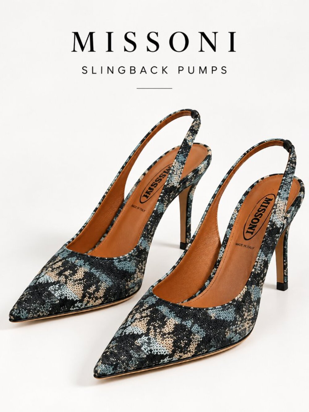 Missoni Fabric Slingback - Size 37.5